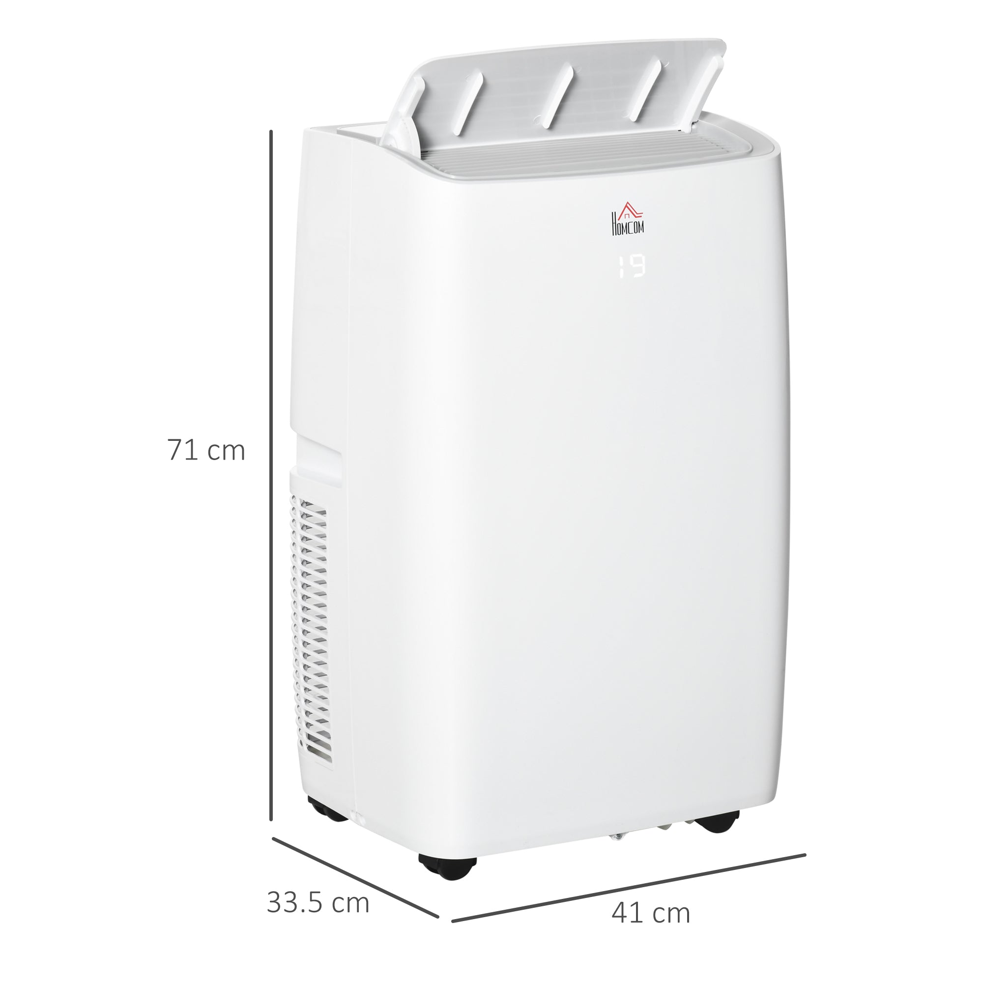 HOMCOM 12000 BTU Air Conditioning Unit, 3-in-1 Portable Air Conditioner, Dehumidifier, Cooling Fan with 3 Speeds, Remote Control, LED Display, 24H Timer, Window Venting Kit, Children Lock, 25m\'c2\'b2
