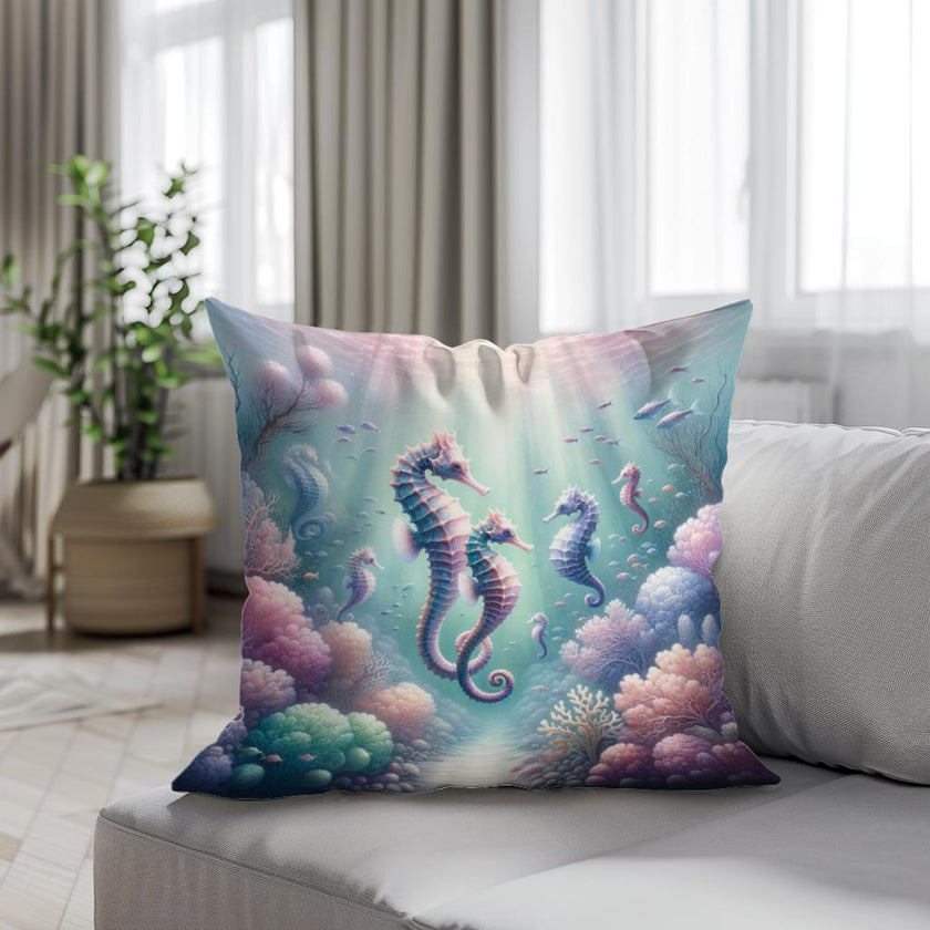 Seahorse Reef Cotton Cushion