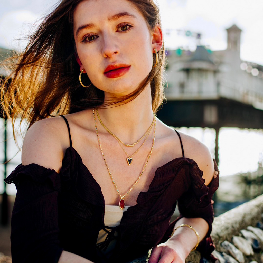 Medusa Reversible Gold Necklace