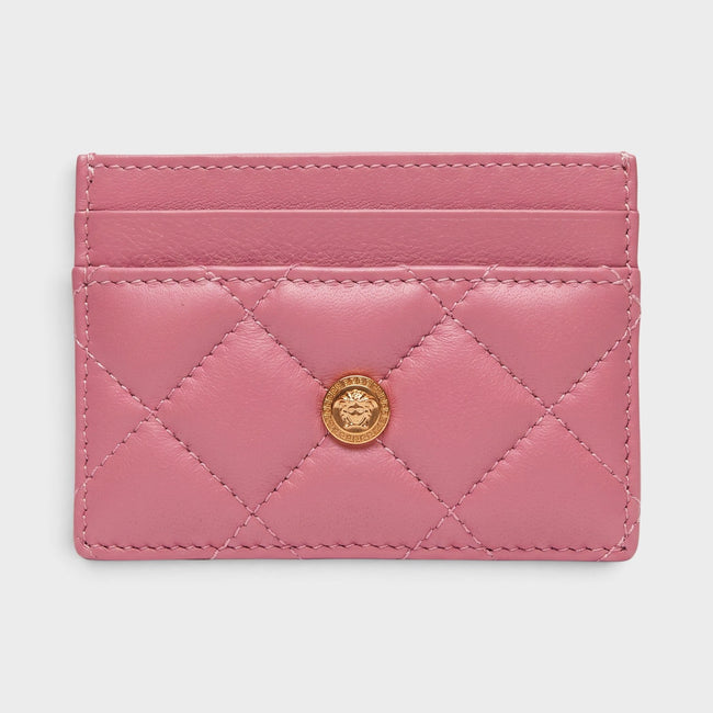 Étui à cartes Medusa matelassé rose