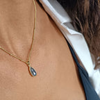 Simi Teardrop Gemstone Pendant with Labradorite