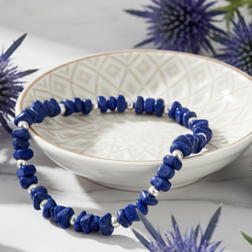 Lapis Lazuli Bracelet and Earring Set