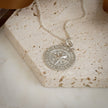 Large Travel Safe Compass Personalised St Christopher Silver Necklace