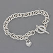 Lifetime Silver Heart Charm Bracelet