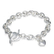 Lifetime Silver Heart Charm Bracelet