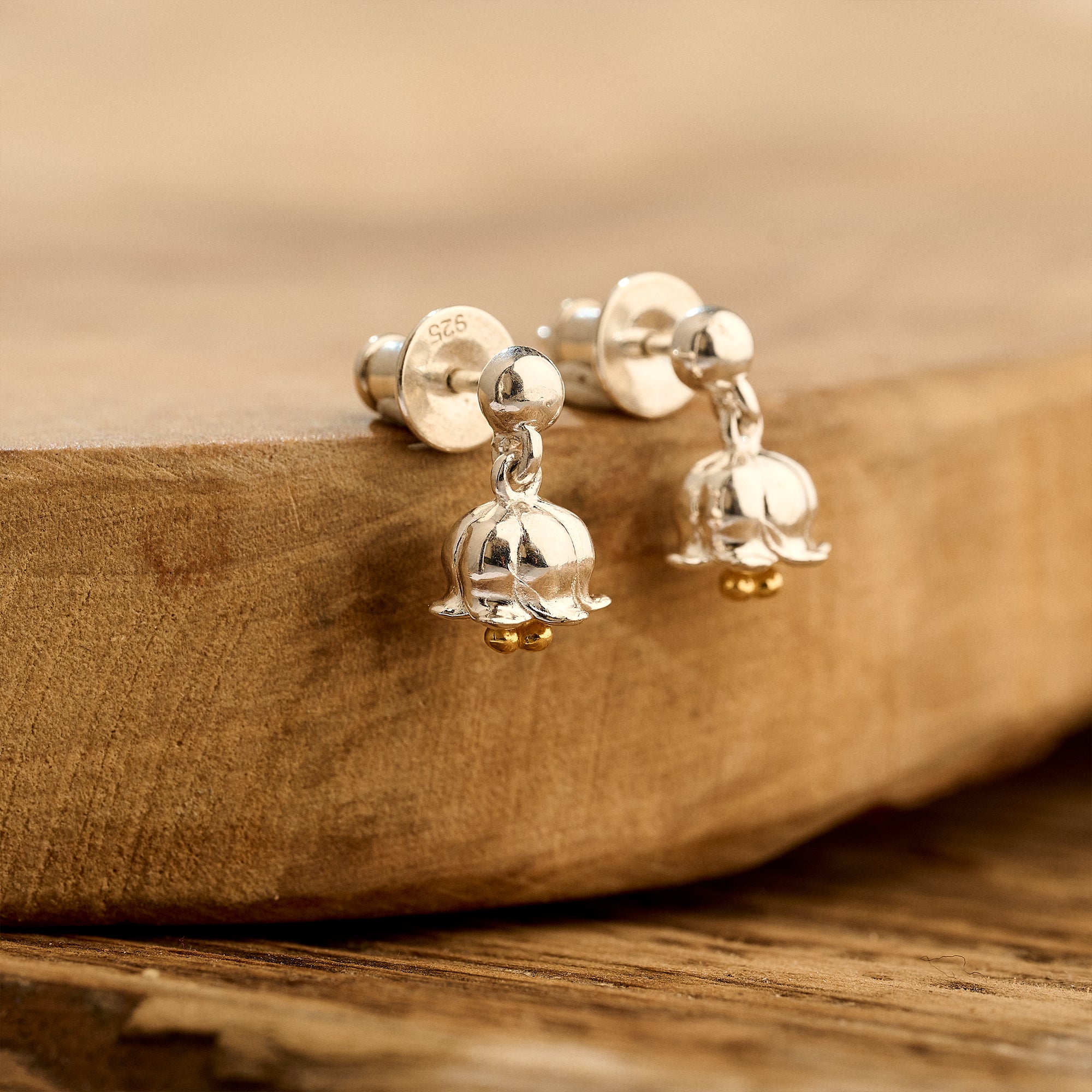 Lily Of The Valley Silver & Gold Vermeil Drop Earrings