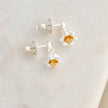 Pendientes Colgantes Lirio del Valle Plata y Vermeil de Oro