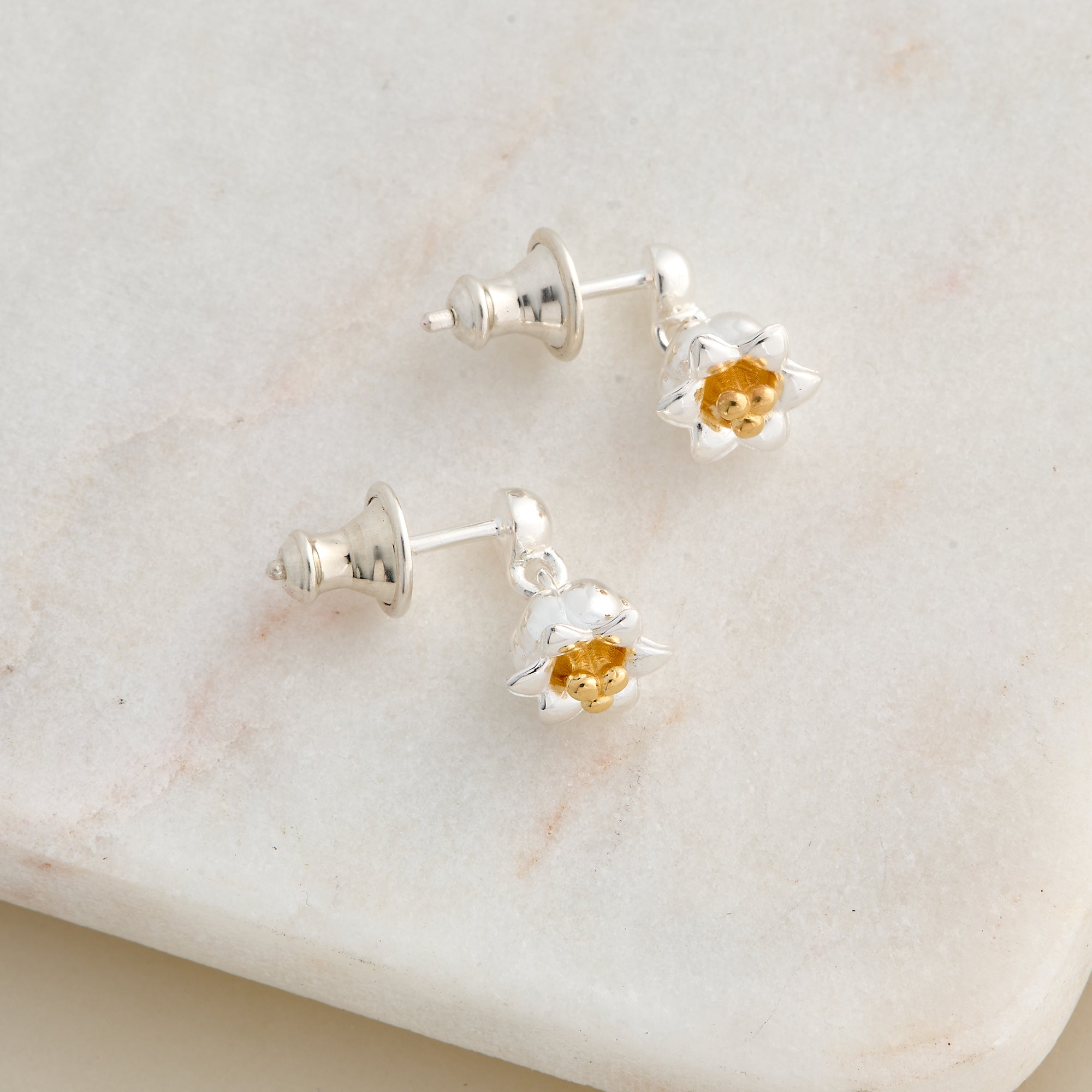 Lily Of The Valley Silver & Gold Vermeil Drop Earrings