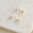 Pendientes Colgantes Lirio del Valle Plata y Vermeil de Oro