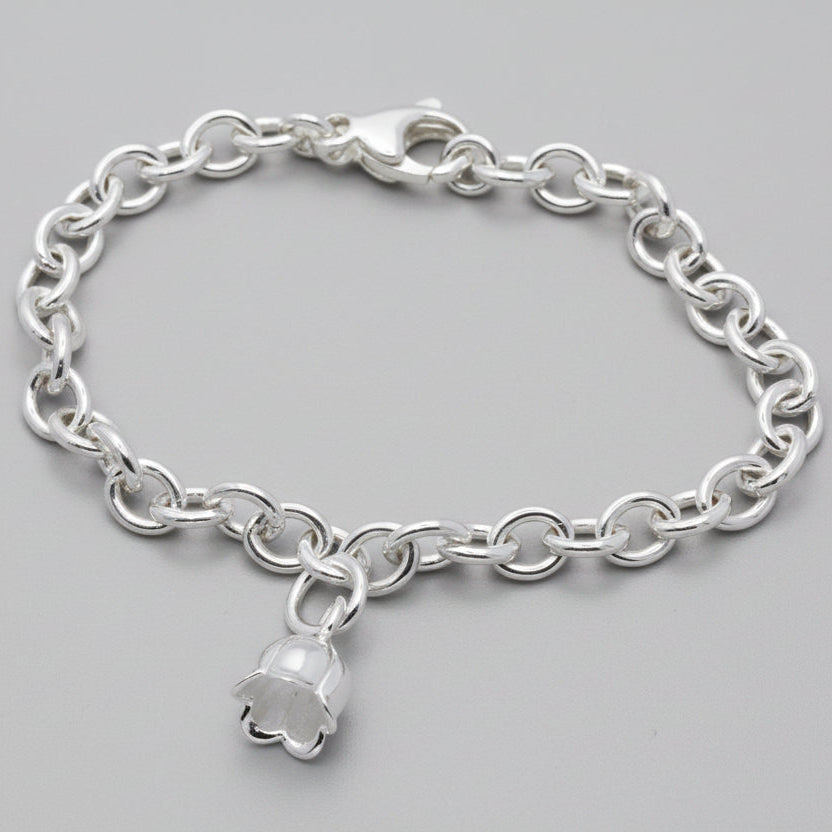 Lily Of The Valley Flower Silver Charm