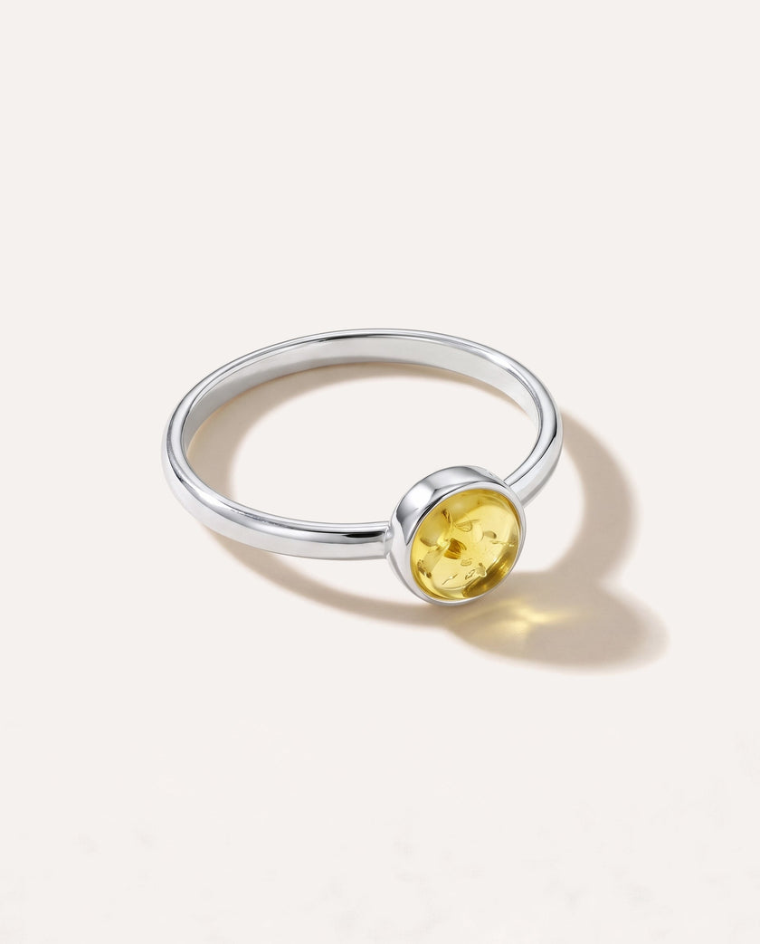 Limited Edition ESSENTIALS Mini citrus Amber Stacking Ring