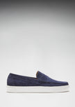 Slip-on Sneaker Loafers, navy blue suede