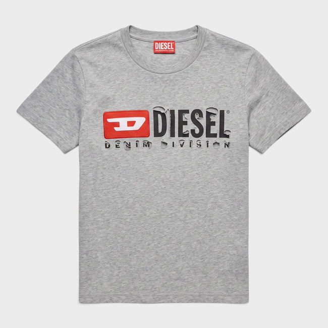 T-shirt T-Just Divstroyed avec logo Gris