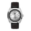 Silver Dial Driver, Black And Red Strap