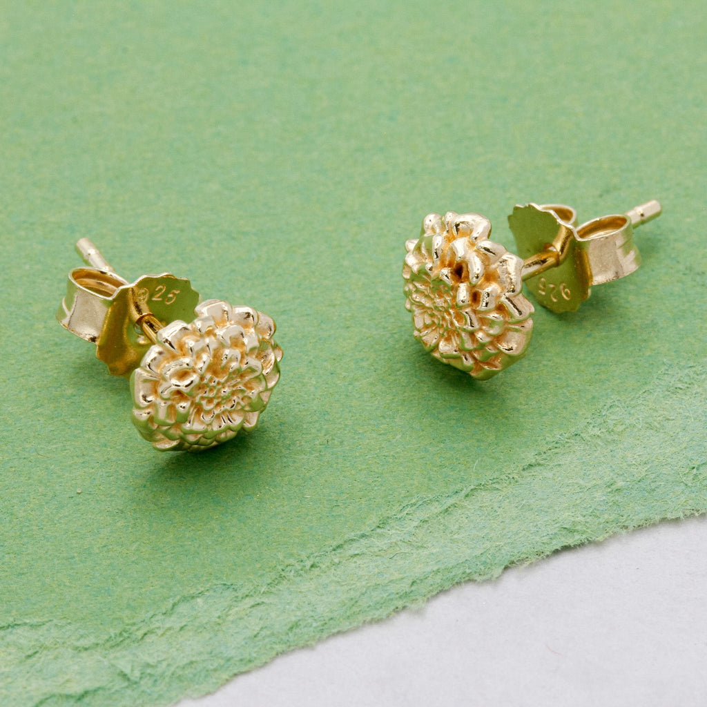 Marigold Gold Vermeil Silver Studs