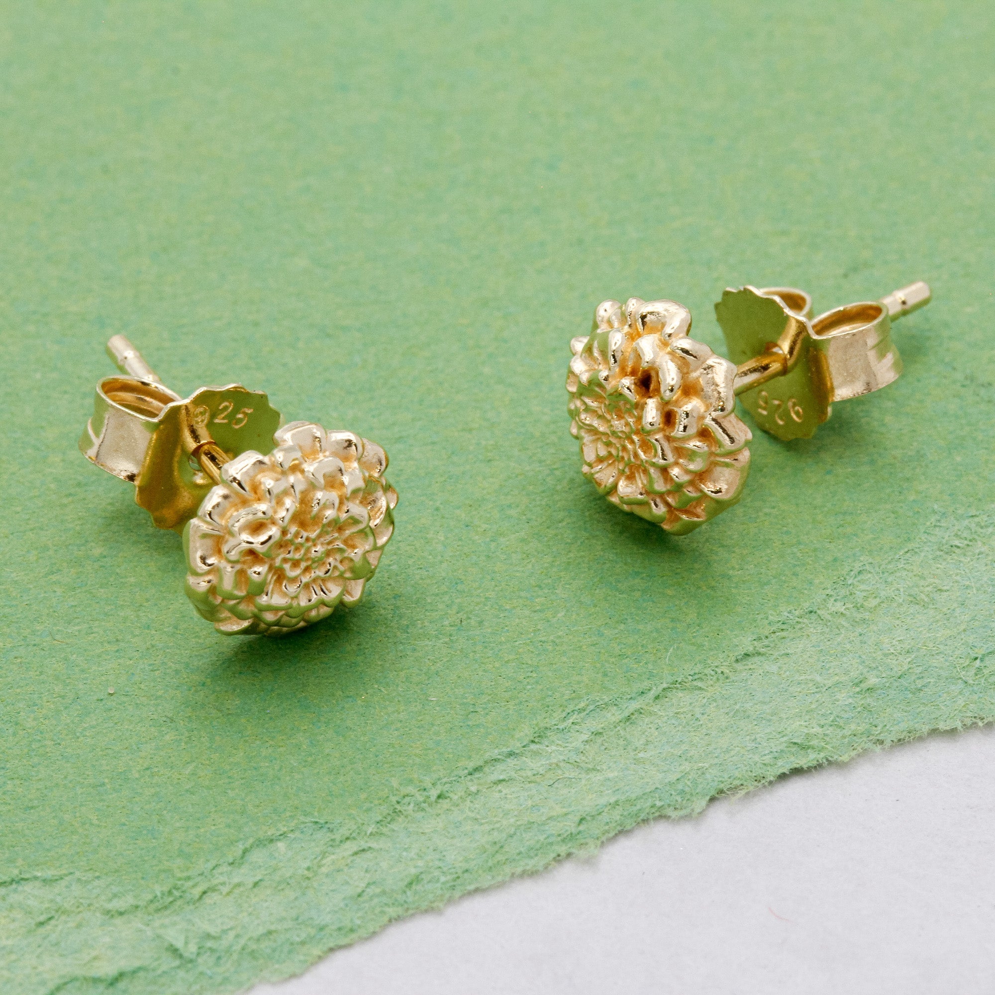 Marigold Gold Vermeil Silver Studs