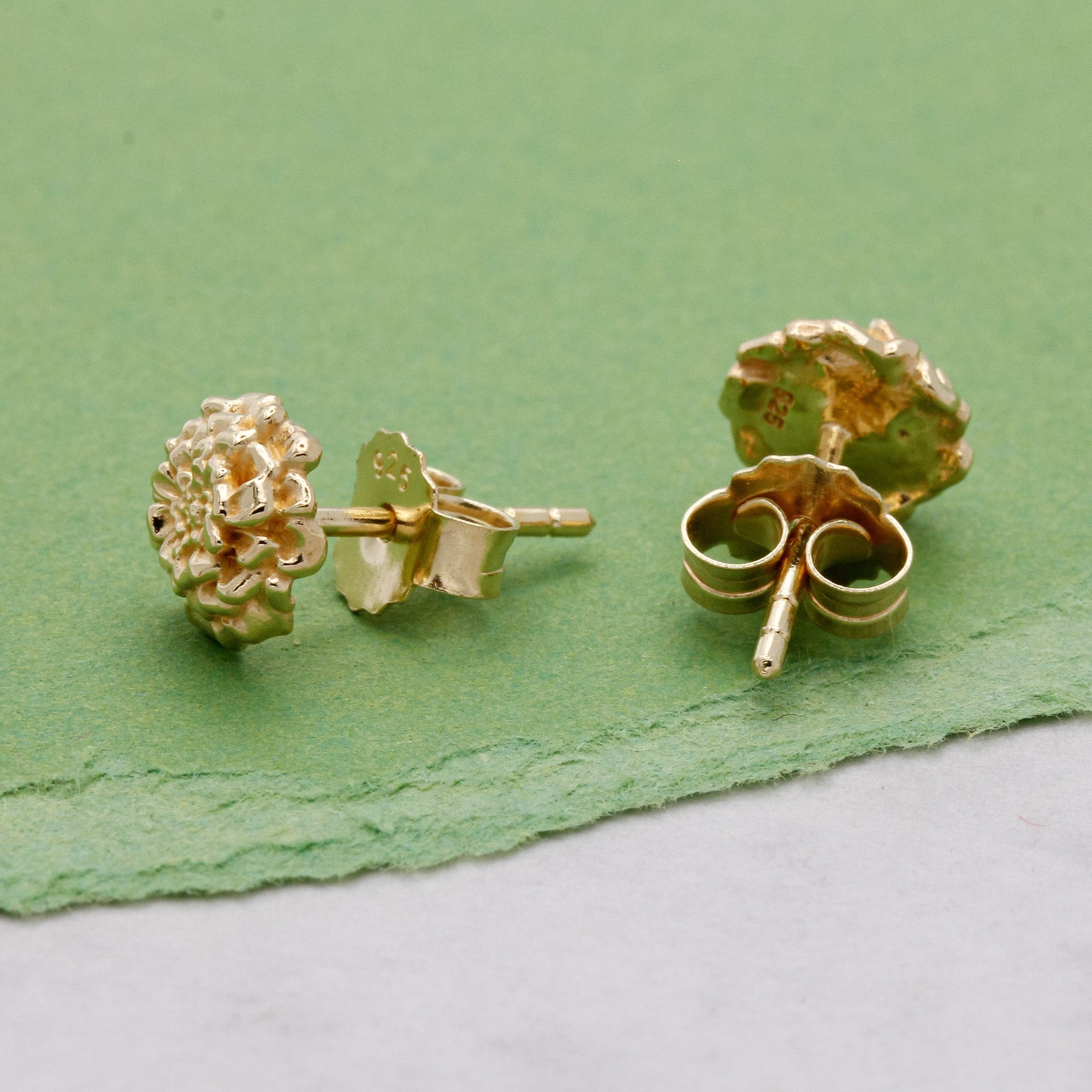 Marigold Gold Vermeil Silver Studs