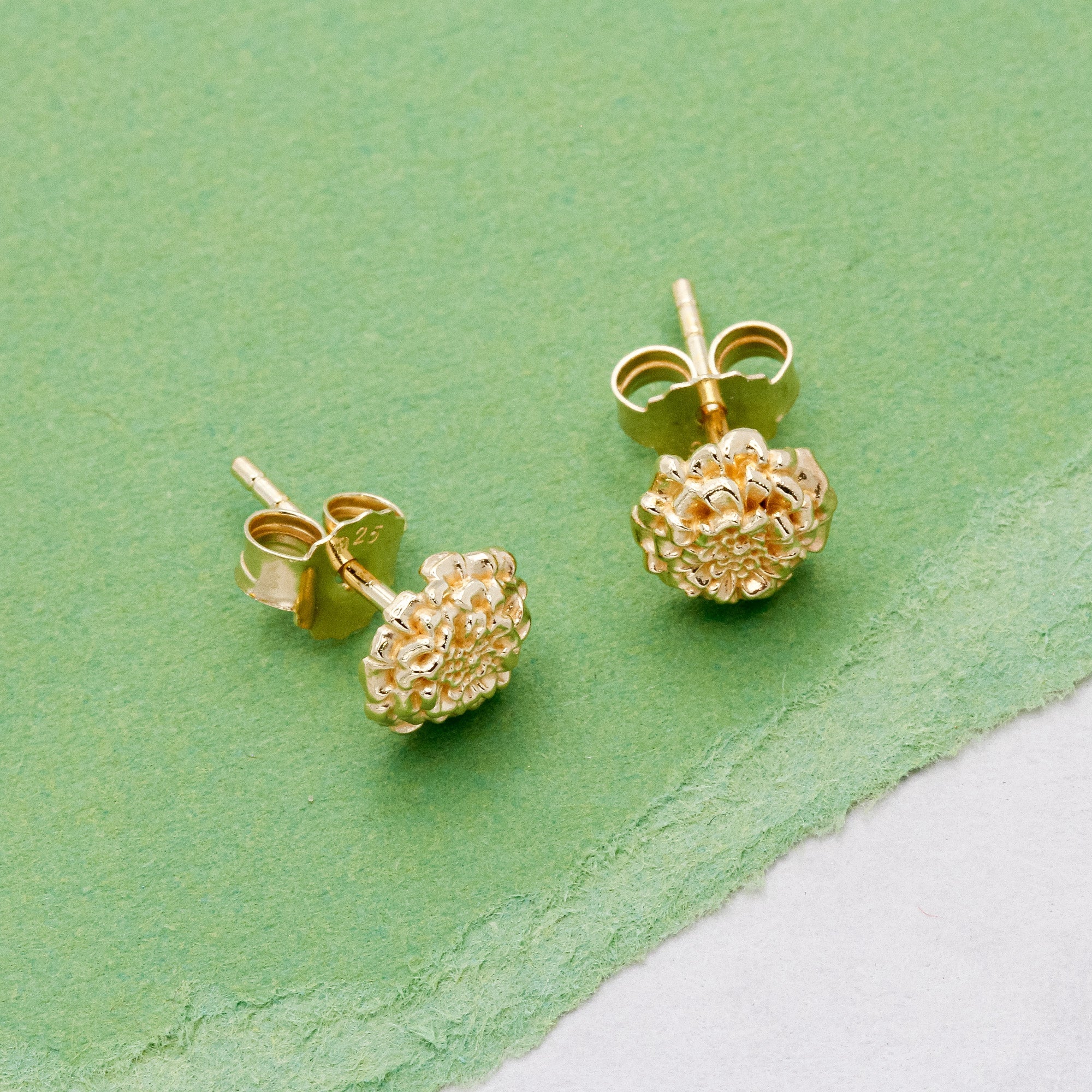 Marigold Gold Vermeil Silver Studs