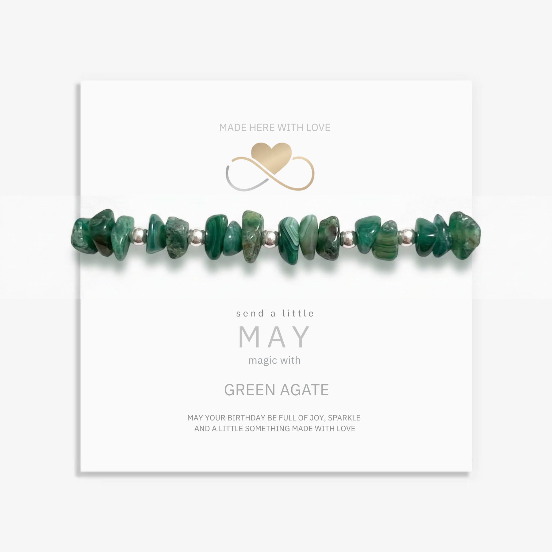 Green Agate Stone Bracelet