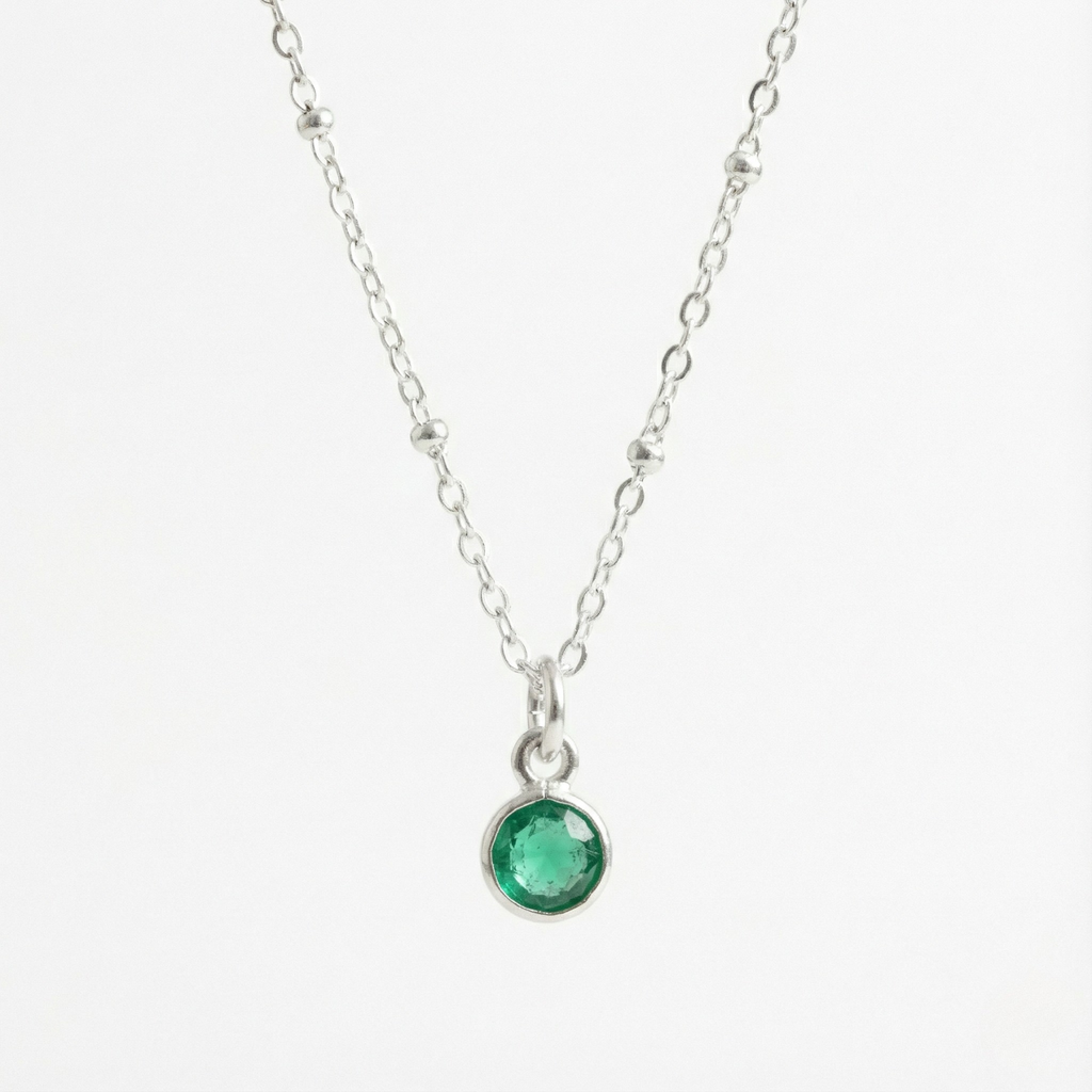Emerald May Birthstone Necklace