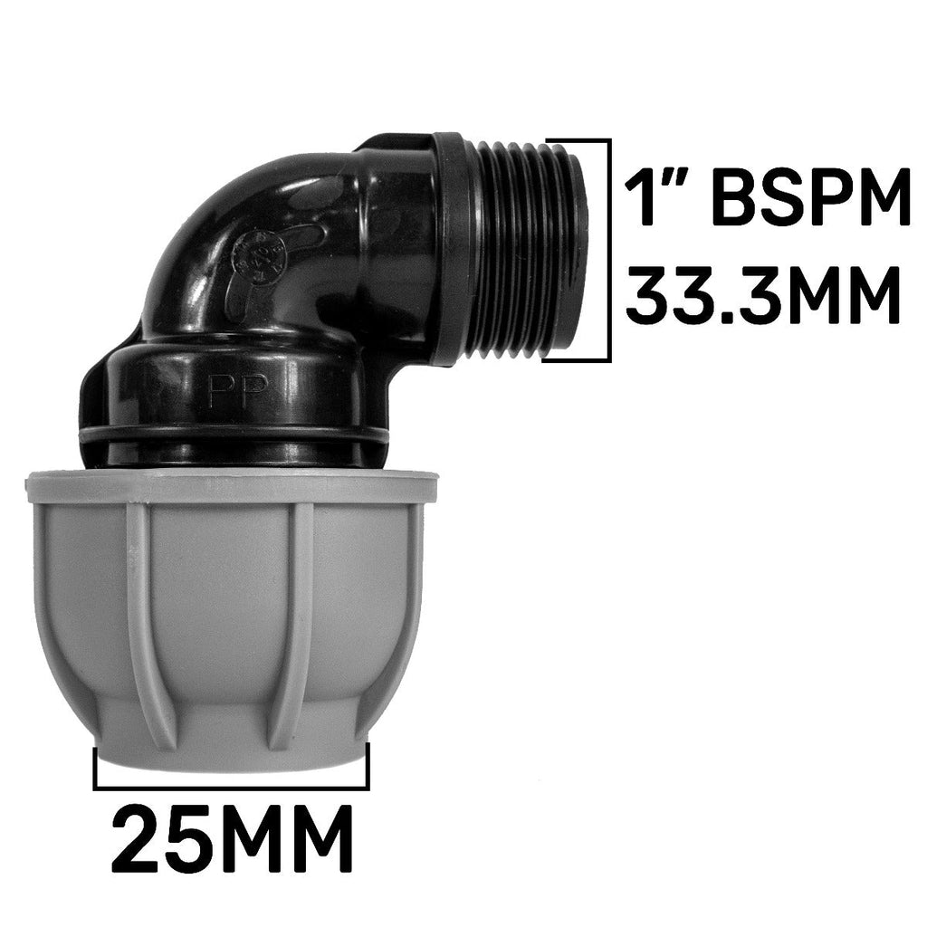 IBC Extender with 2” S60X6 Cap and 25mm MDPE Elbow