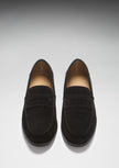 Boat Loafers, black suede