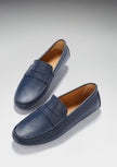 Penny Driving Loafers, french navy leather