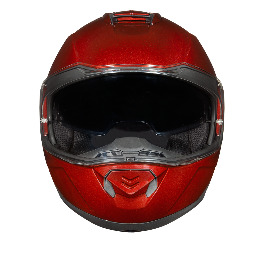 Daytona Glide Modular Motorcycle Helmet - DOT & ECE Approved, Bluetooth Ready, Dual Visor, Men/Women/Youth - Black Cherry