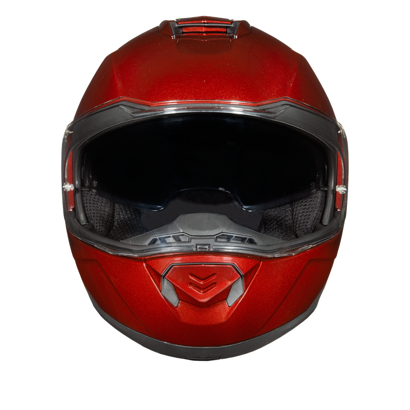 Daytona Glide Modular Motorcycle Helmet - DOT & ECE Approved, Bluetooth Ready, Dual Visor, Men/Women/Youth - Black Cherry