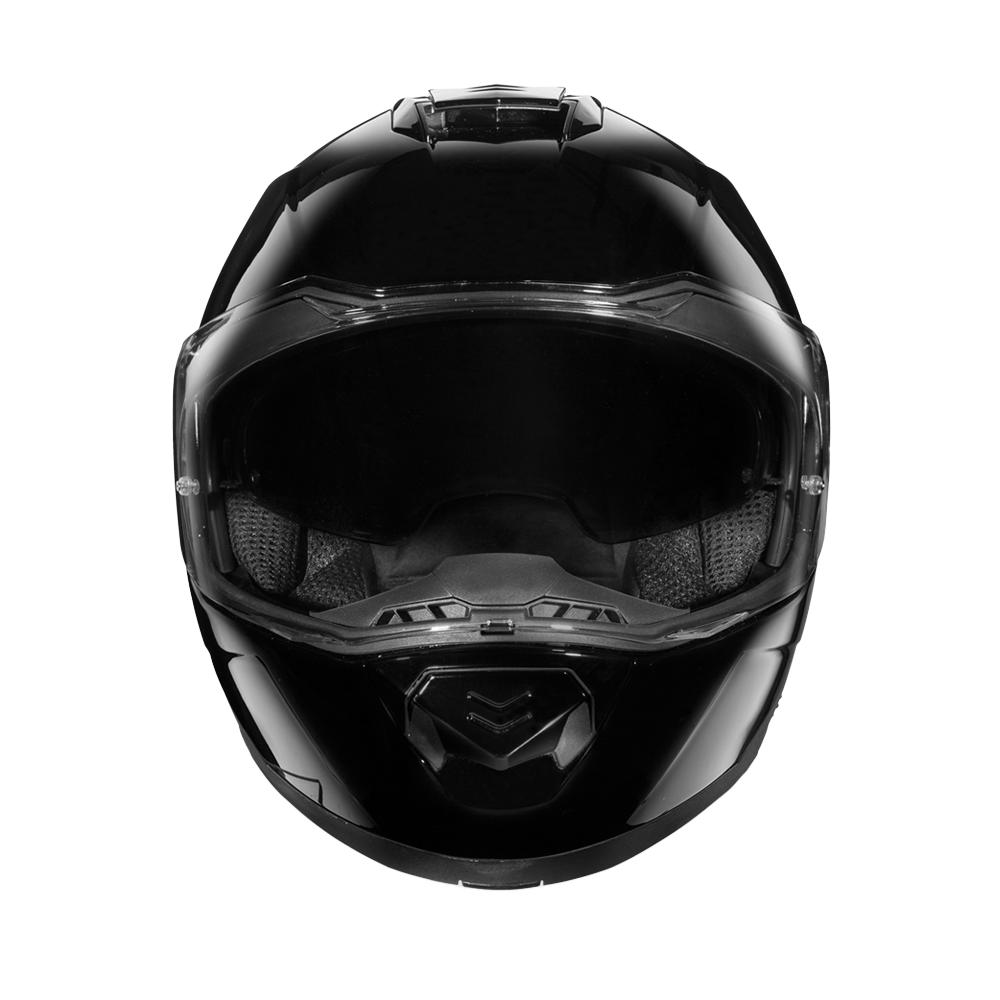 Daytona Glide Modular Motorcycle Helmet - DOT & ECE Approved, Bluetooth Ready, Dual Visor, Men/Women/Youth - Hi-Gloss Black