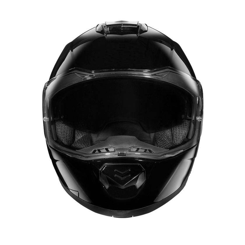 Daytona Glide Modular Motorcycle Helmet - DOT & ECE Approved, Bluetooth Ready, Dual Visor, Men/Women/Youth - Hi-Gloss Black