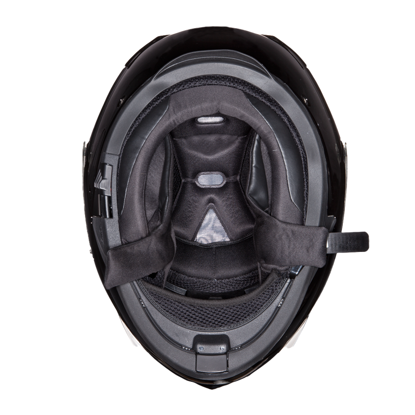 Daytona Glide Modular Motorcycle Helmet - DOT & ECE Approved, Bluetooth Ready, Dual Visor, Men/Women/Youth - Hi-Gloss Black