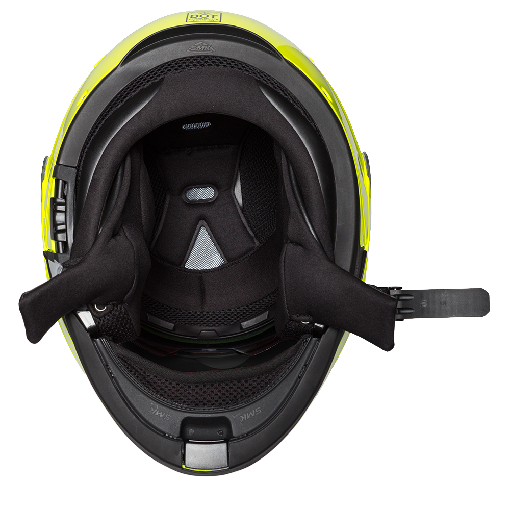 Daytona Glide Modular Motorcycle Helmet - DOT & ECE Approved, Bluetooth Ready, Dual Visor, Men/Women/Youth - Fluorescent Yellow