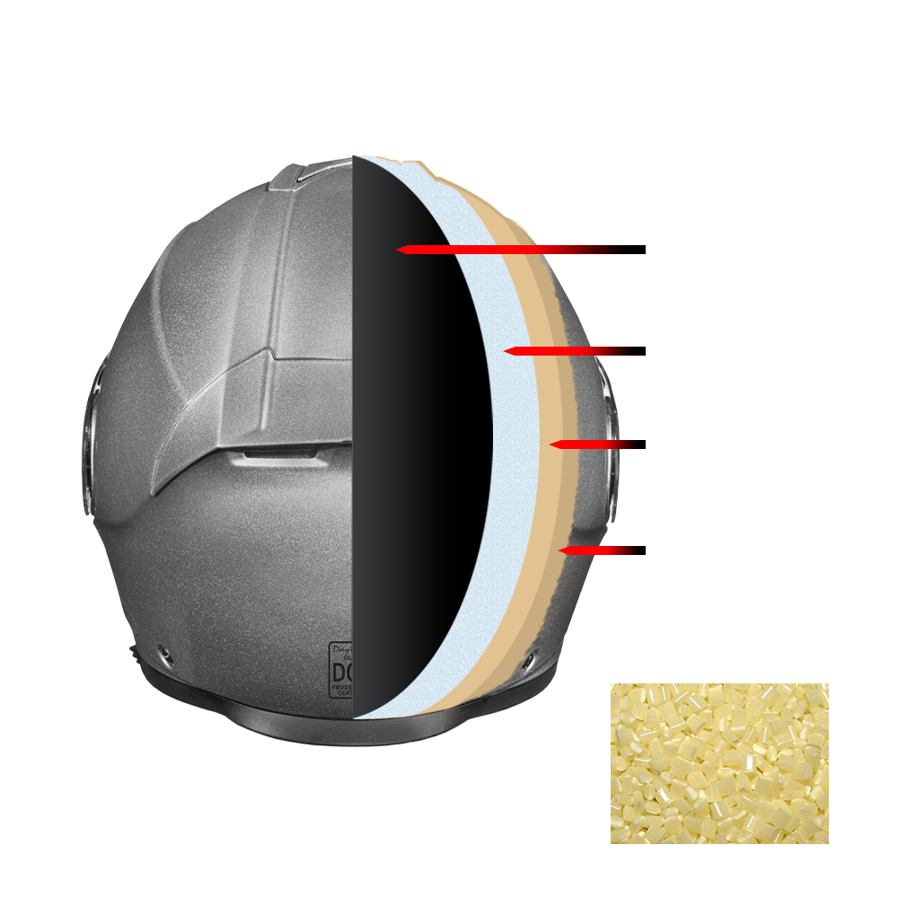 Daytona Glide Modular Motorcycle Helmet - DOT & ECE Approved, Bluetooth Ready, Dual Visor, Men/Women/Youth- Silver Metallic