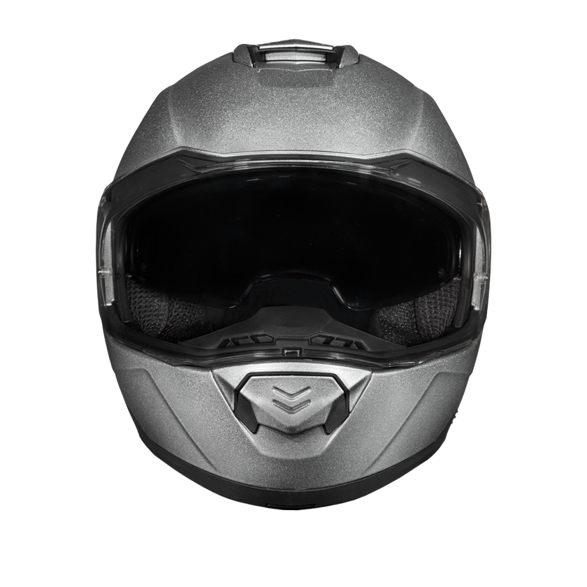 Daytona Glide Modular Motorcycle Helmet - DOT & ECE Approved, Bluetooth Ready, Dual Visor, Men/Women/Youth- Silver Metallic