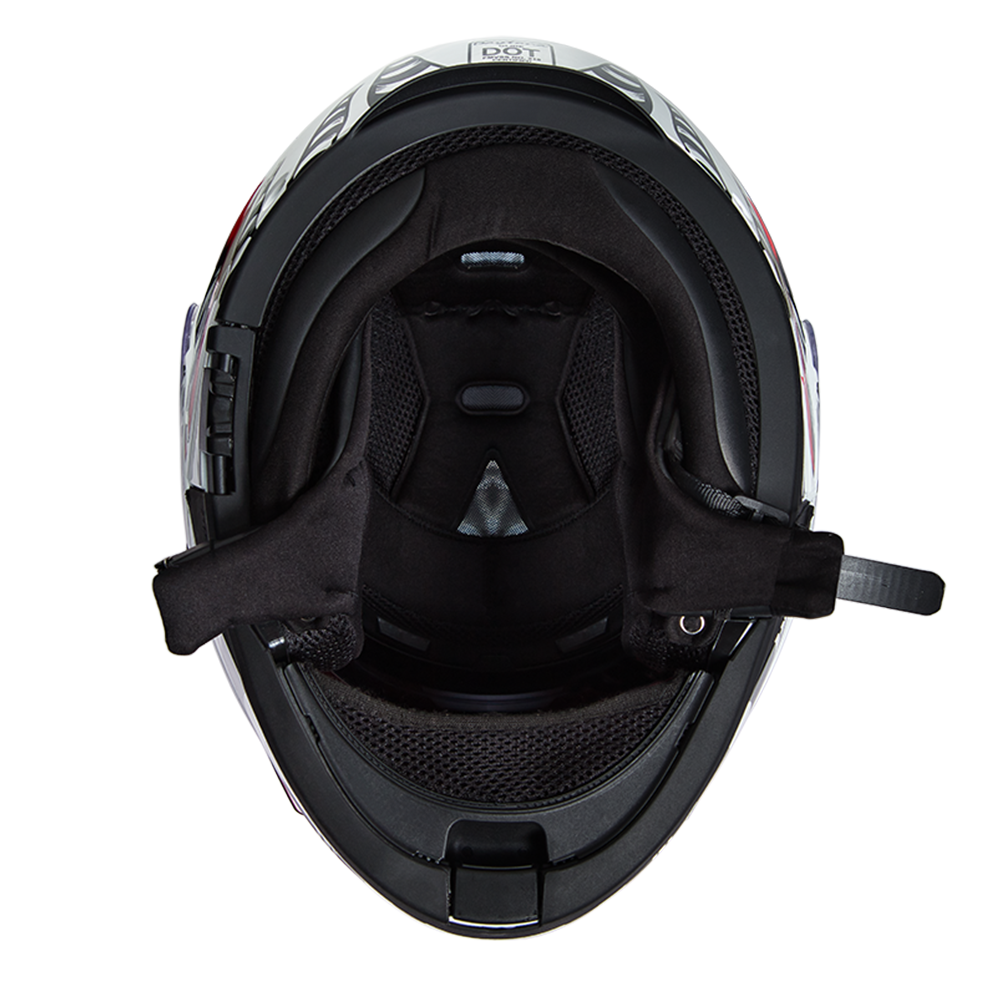 Daytona Glide Modular Motorcycle Helmet - DOT & ECE Approved, Bluetooth Ready, Dual Visor, Men/Women/Youth - W/ Phoenix