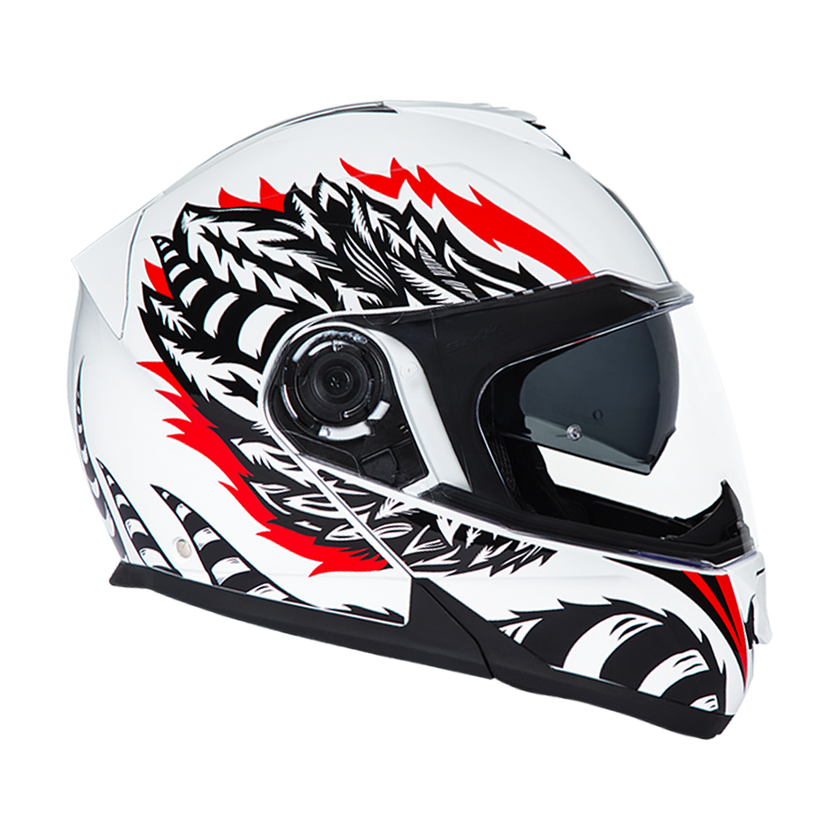 Daytona Glide Modular Motorcycle Helmet - DOT & ECE Approved, Bluetooth Ready, Dual Visor, Men/Women/Youth - W/ Phoenix