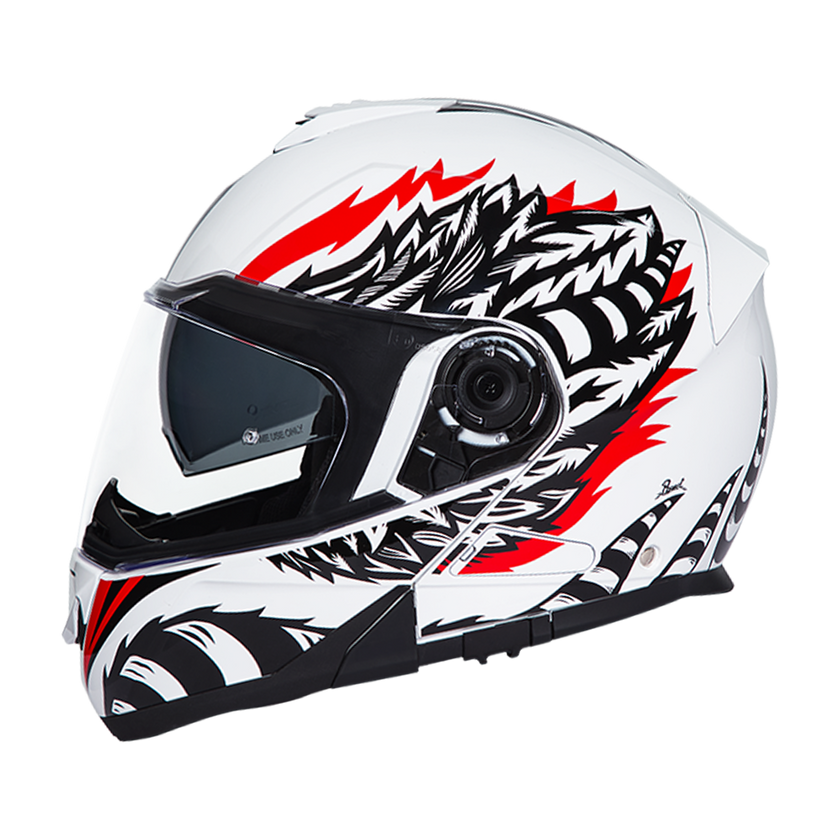 Daytona Glide Modular Motorcycle Helmet - DOT & ECE Approved, Bluetooth Ready, Dual Visor, Men/Women/Youth - W/ Phoenix
