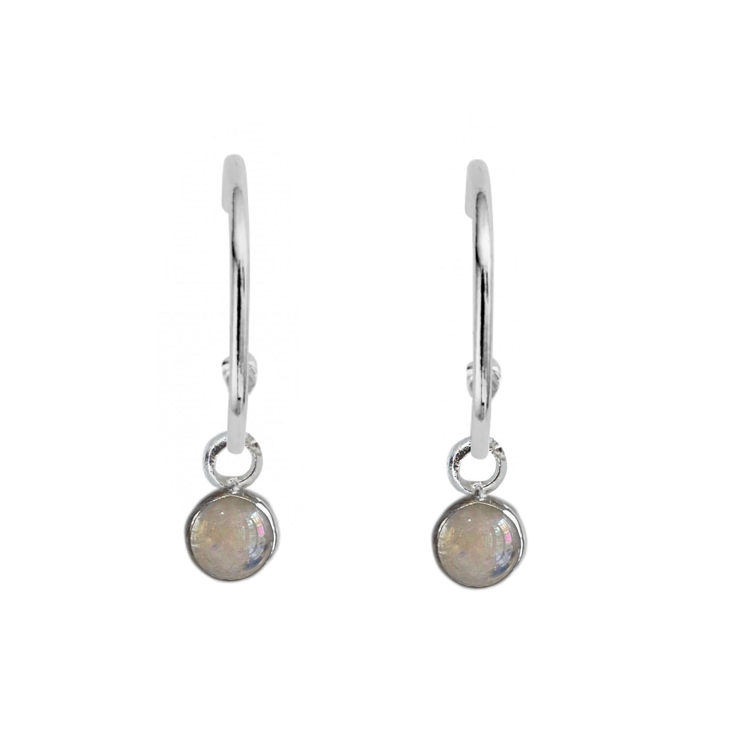 Moonstone Hoops