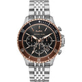 Michael Kors MK8725  Men's Bayville Silver/Black Chronograph Watch