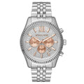 Michael Kors Watch Lexington Chronograph Rose And Silver MK8515