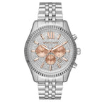 Michael Kors Watch Lexington Chronograph Rose And Silver MK8515