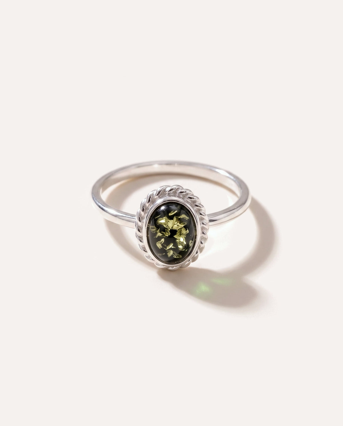Mini Green Amber Quintessence Ring