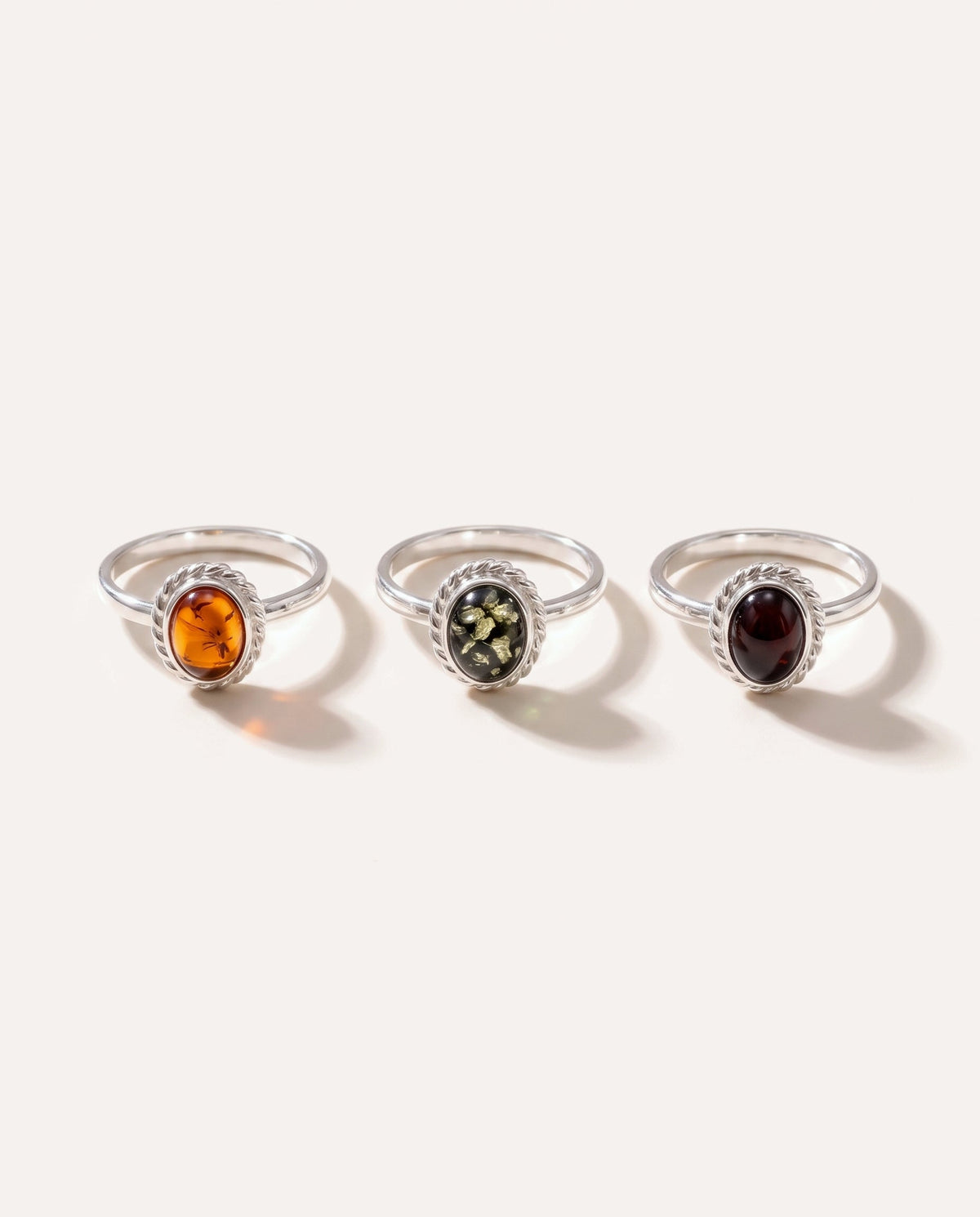 Mini Green Amber Quintessence Ring