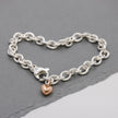 Mini Lifetime Rose Gold Heart Charm Bracelet