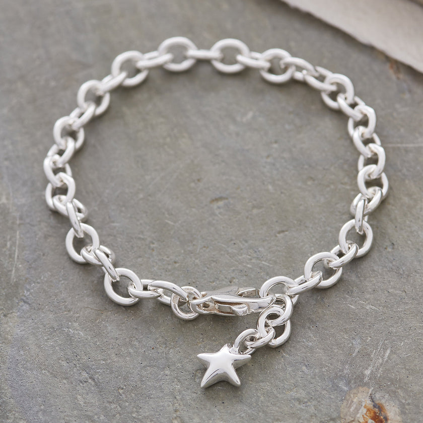 Mini Lifetime Silver Star Charm Bracelet