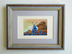 Miniature Painting of Scottish Butterfly on Bluebells