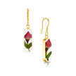 Rose Oval Drop Earrings
