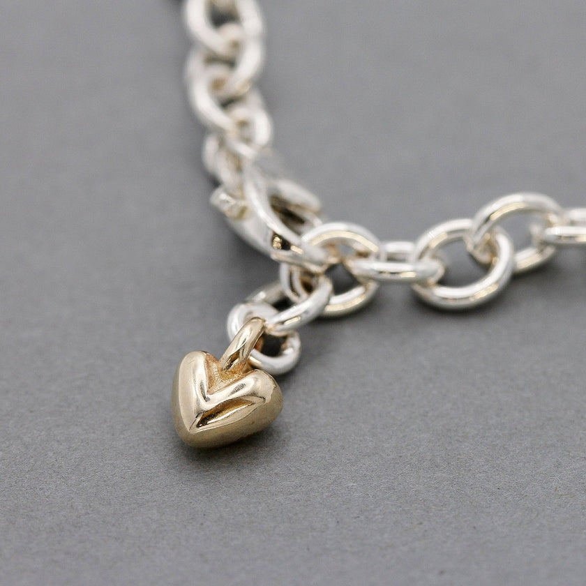 Mini Lifetime Gold Heart Charm Bracelet