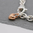 Mini Lifetime Rose Gold Heart Charm Bracelet